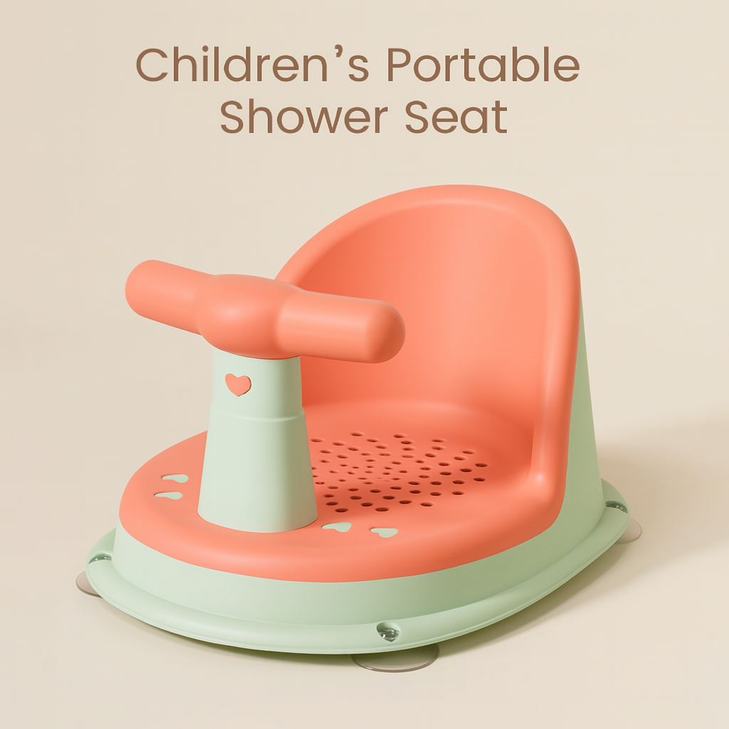 Children's Portable Shower Seat – Safe & Supportive Bathing Stand for Babies and Toddlers