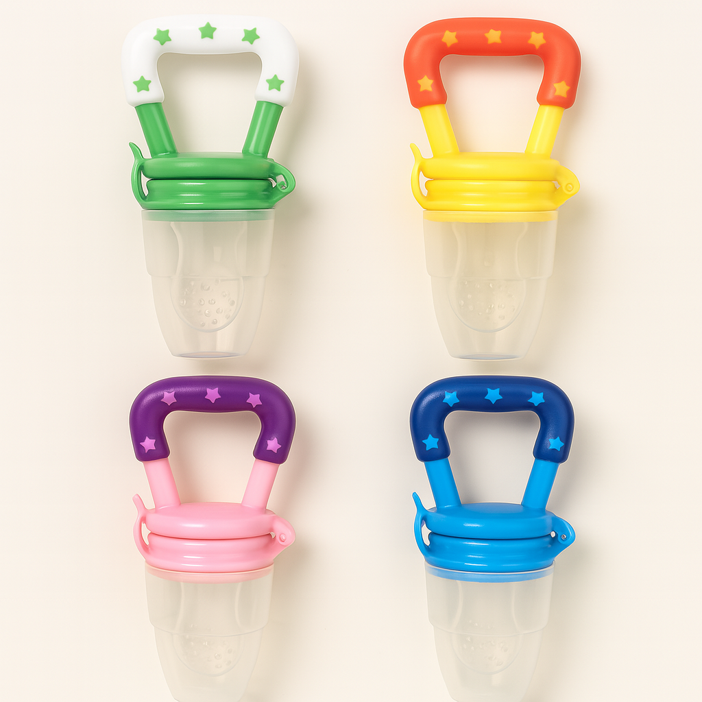 Silicone Fruit Feeder – Baby Food Supplement Pacifier | Portable Teething Molar Stick for Infants