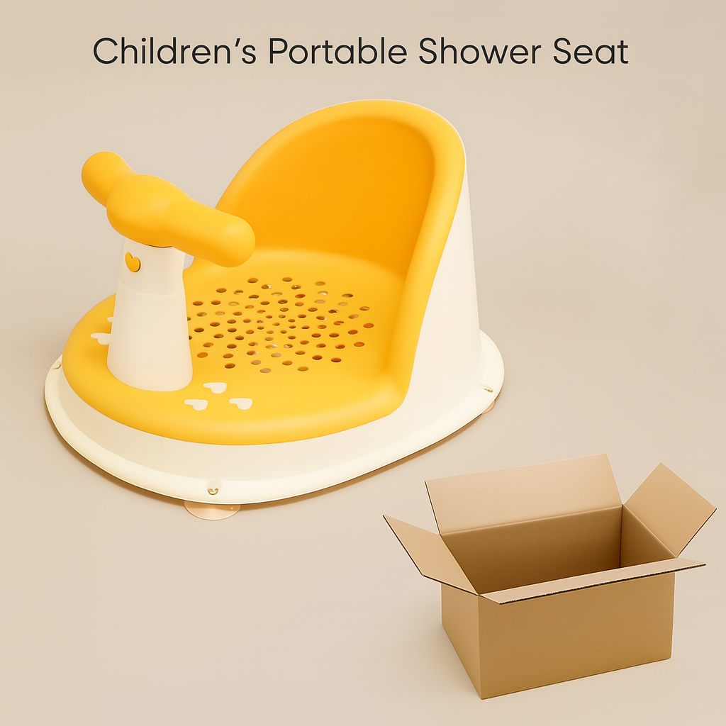 Children's Portable Shower Seat – Safe & Supportive Bathing Stand for Babies and Toddlers