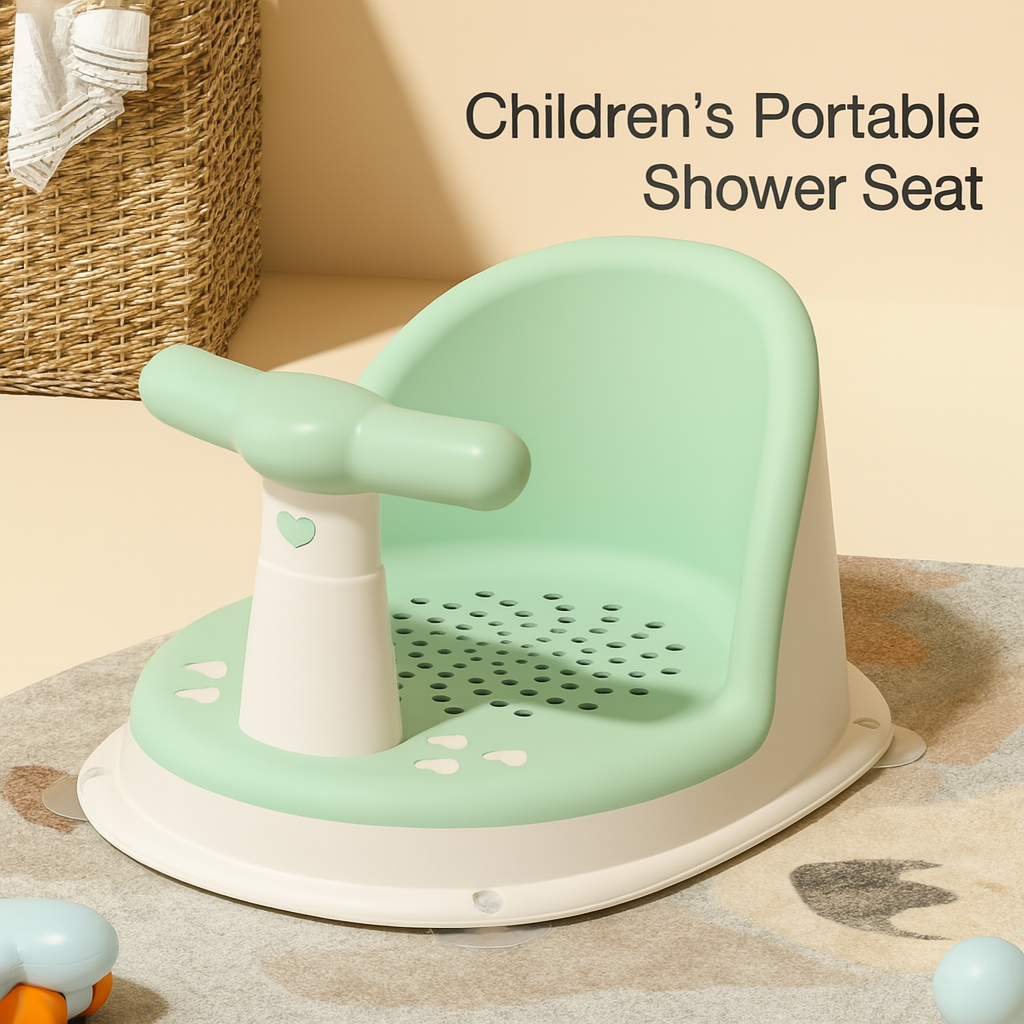 Children's Portable Shower Seat – Safe & Supportive Bathing Stand for Babies and Toddlers