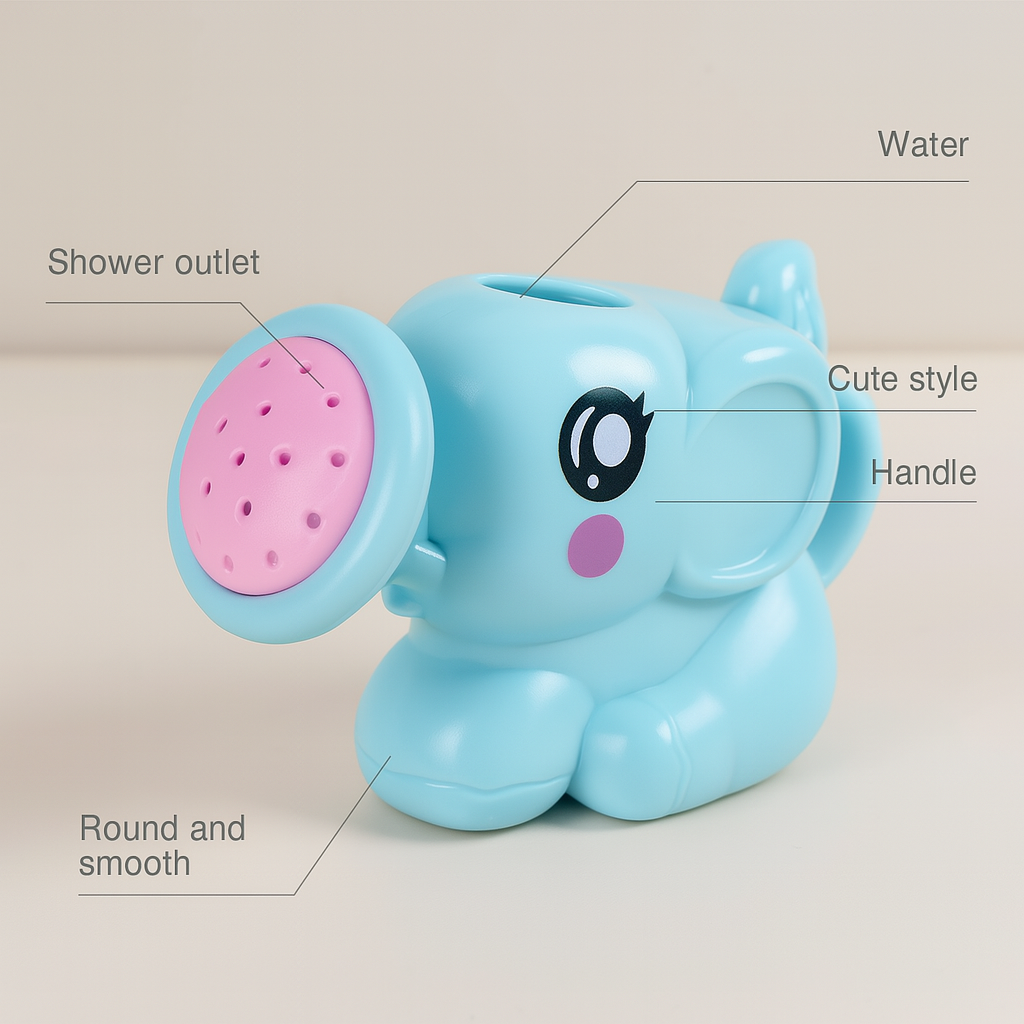 Elephant Bath Sprinkler Toy – Baby & Toddler Plastic Watering Pot for Fun Bath Time