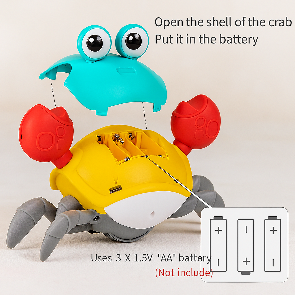 Dancing Crab Interactive Crawling Toy – Battery-Powered Escape Toy for Kids Aged 3–6