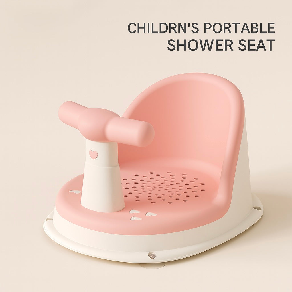 Children's Portable Shower Seat – Safe & Supportive Bathing Stand for Babies and Toddlers