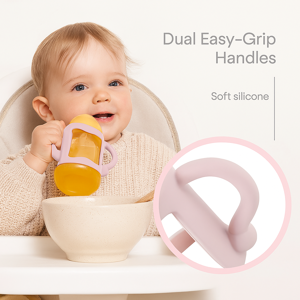 Soft Silicone Easy-Grip Bottle Handle for Narrow Baby Bottles – BPA-Free & Universal Fit