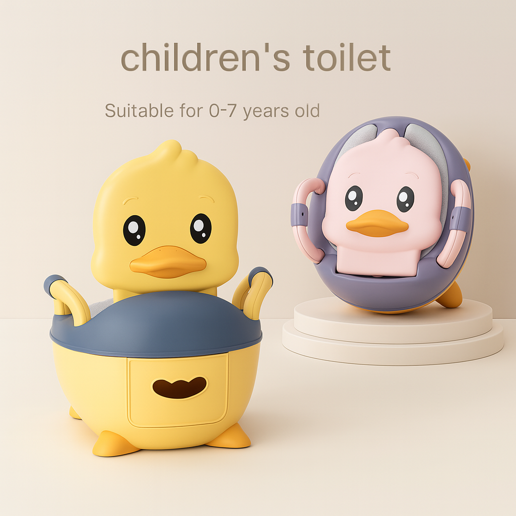 Cartoon Duck Potty Training Toilet – Soft Cushion Toilet for Toddlers