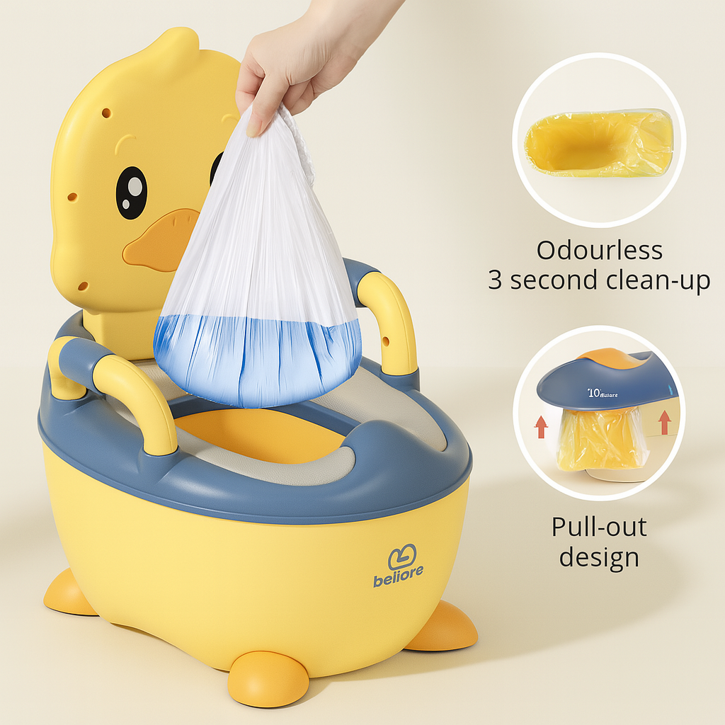 Cartoon Duck Potty Training Toilet – Soft Cushion Toilet for Toddlers