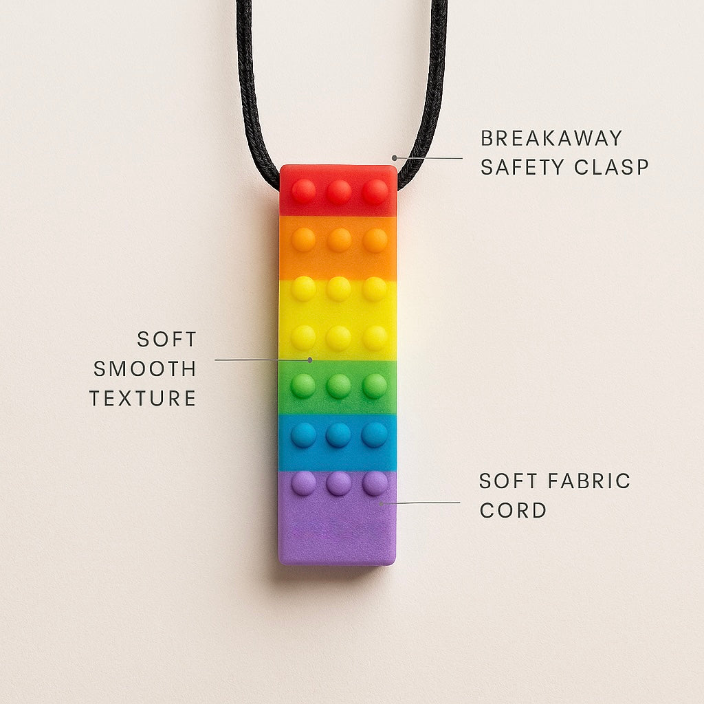 Sensory Chew Necklace for Teething Relief and Calming Support