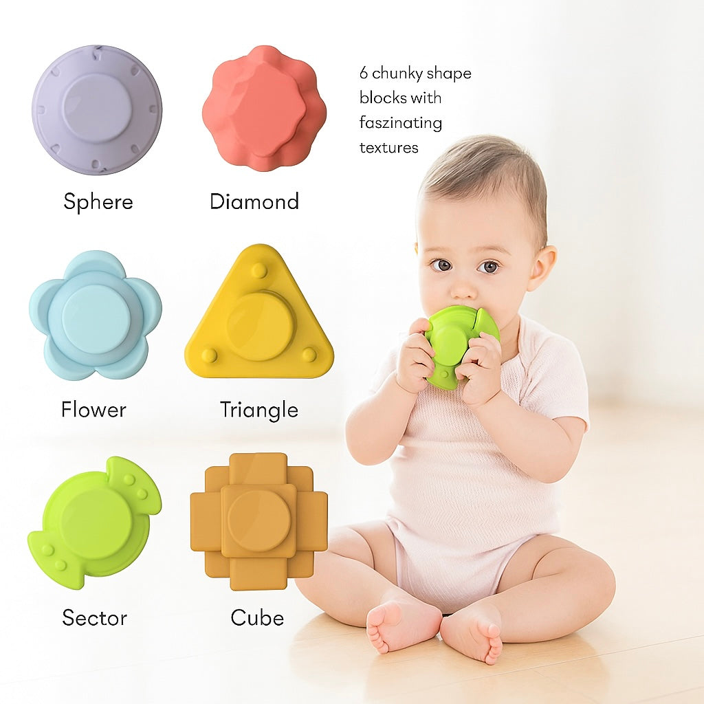 Montessori Baby Sensory Sorting Toy – Educational Colour Blocks for 12–36 Months