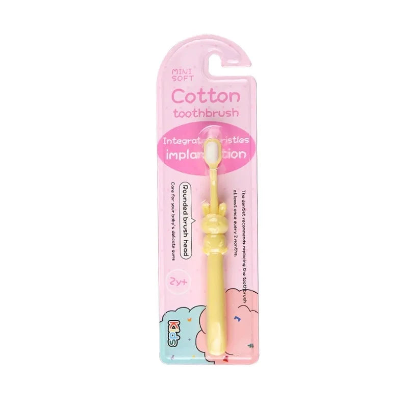 0–3 Years Cartoon Soft Toothbrush for Children – Gentle Oral Care with Cute Animal Handle