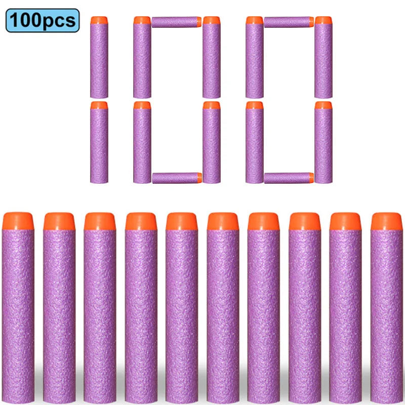 7.2cm Soft Foam Darts – 100PCS Refill Pack for NERF N-Strike Blasters