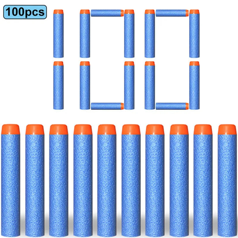 7.2cm Soft Foam Darts – 100PCS Refill Pack for NERF N-Strike Blasters