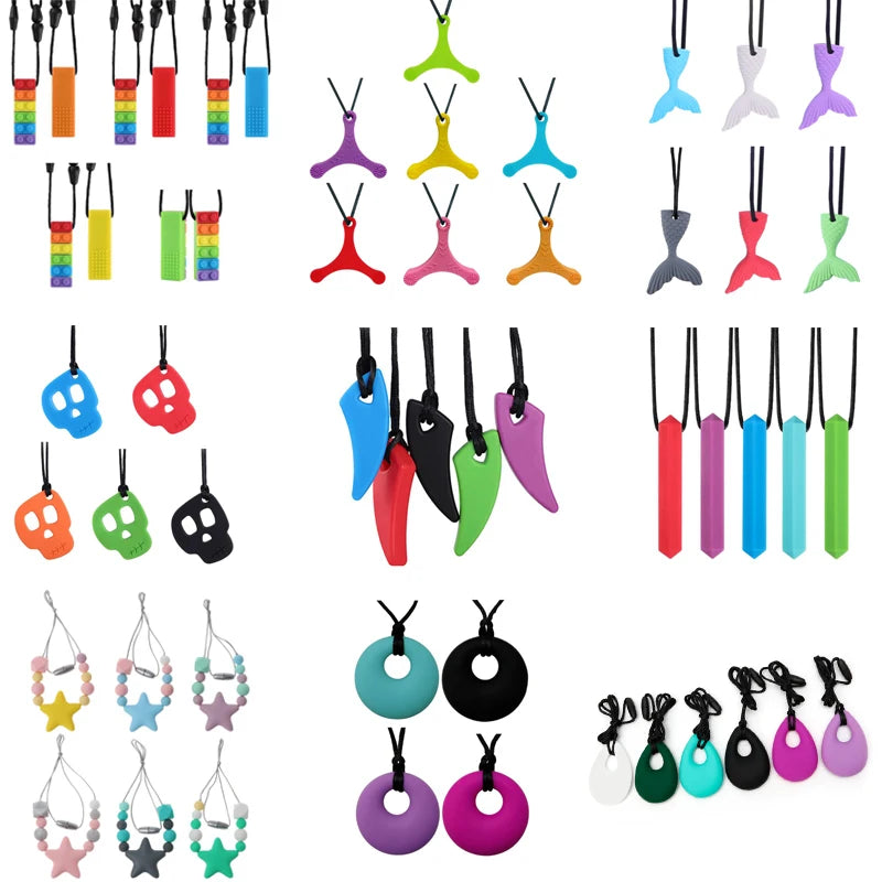 Sensory Chew Necklace for Teething Relief and Calming Support