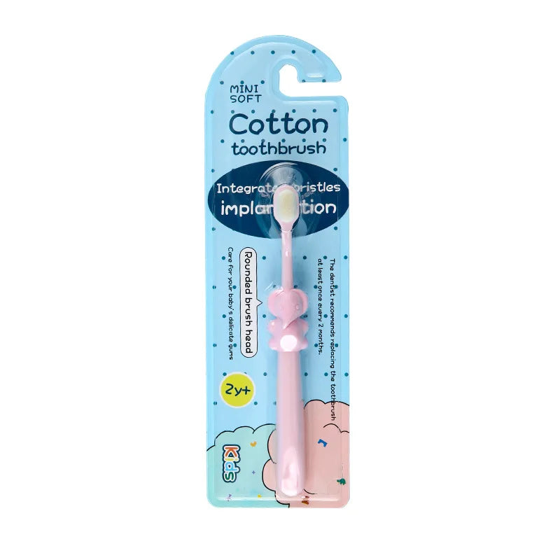 0–3 Years Cartoon Soft Toothbrush for Children – Gentle Oral Care with Cute Animal Handle