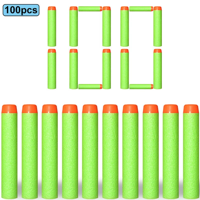 7.2cm Soft Foam Darts – 100PCS Refill Pack for NERF N-Strike Blasters