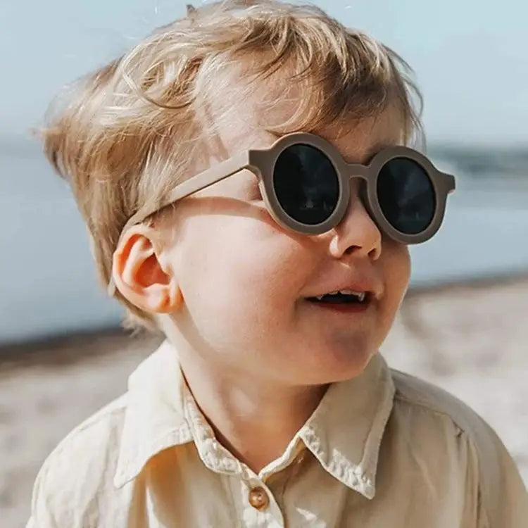 Children's Retro Round Sunglasses – UV Protection Summer Eyewear for Boys & Girls