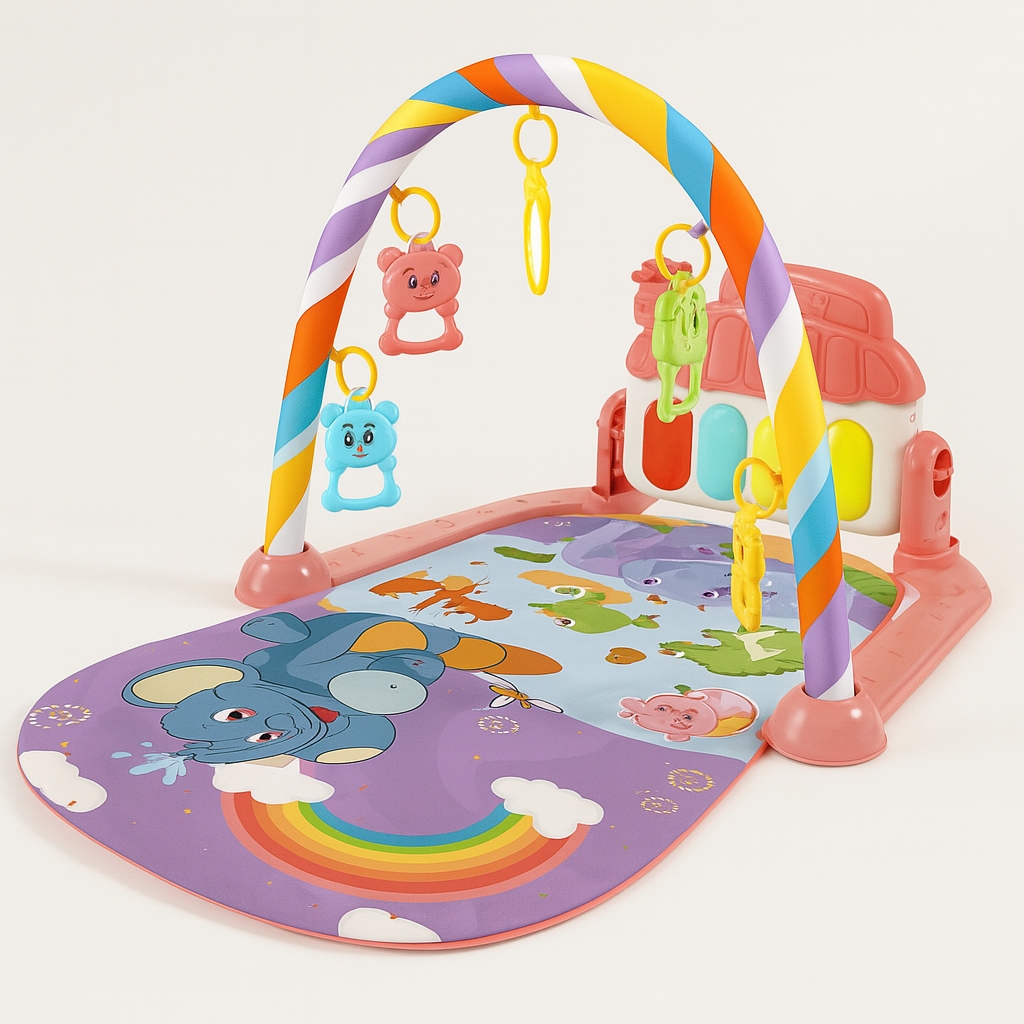 Baby Musical Activity Gym – Piano Play Mat with Lights for Newborn Development