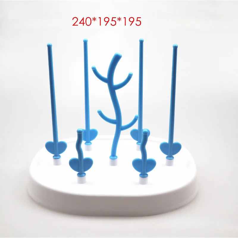 Tree-Shaped Baby Bottle Drying Rack – Removable Feeding Cup & Accessory Holder Stand