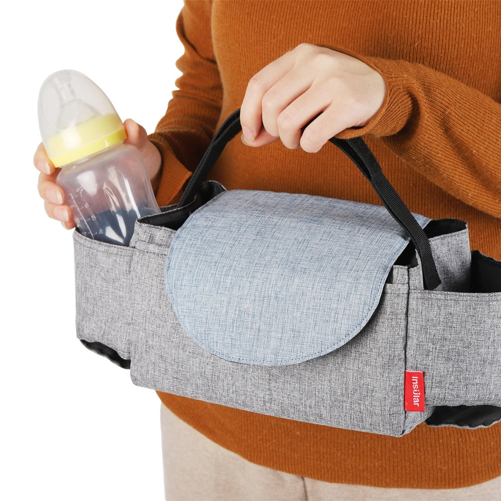 Baby Bottle & Diaper Storage Bag – Insulated Mummy Organiser for Strollers