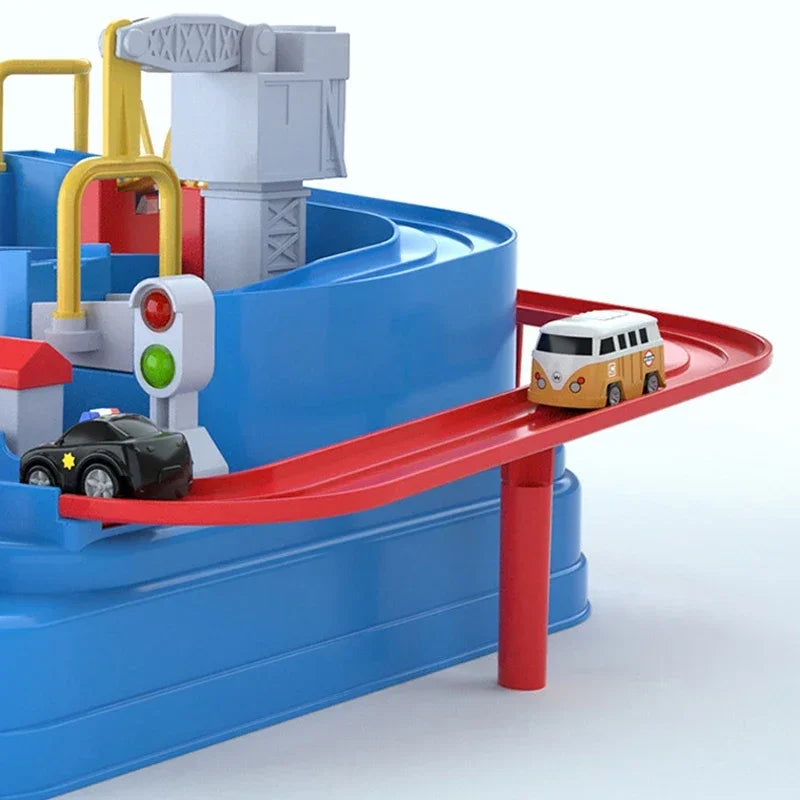Track Car Adventure Game Toy – Interactive Rail Racing Educational Set for Kids 2–12Y