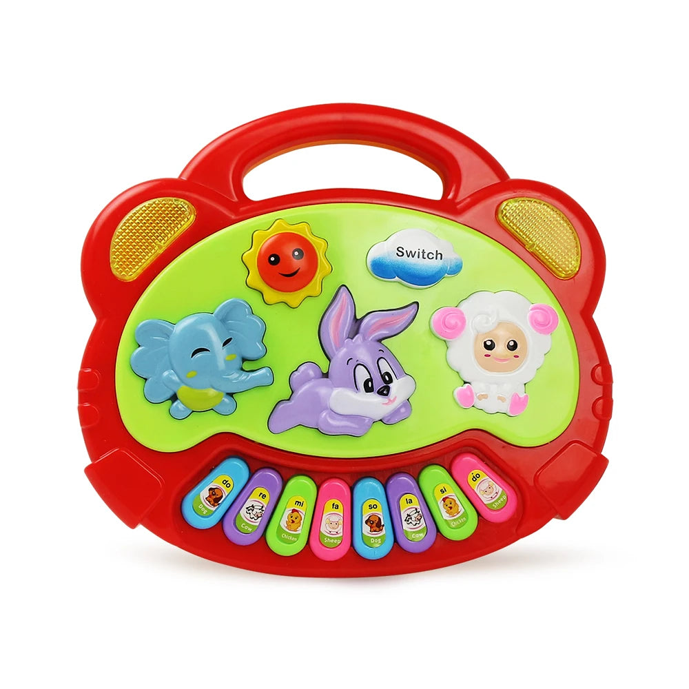 Cartoon Animal Piano Keyboard – Interactive Music Toy with Lights and Sounds