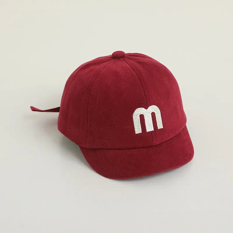 Embroidered Korean Baby Baseball Cap – Adjustable Cotton Summer Hat for 5M–3Y