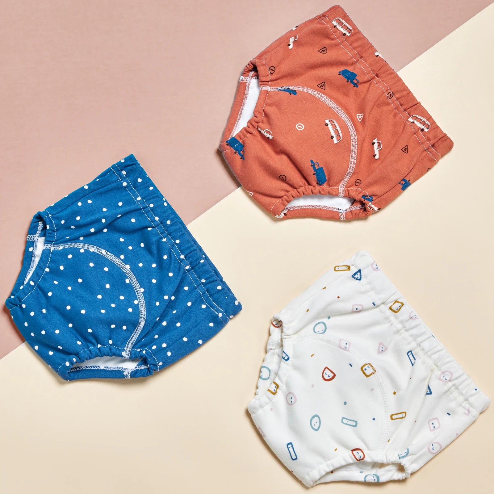 3-Pack Baby Training Pants – Reusable Cotton Waterproof Diaper Underwear (12–15kg)