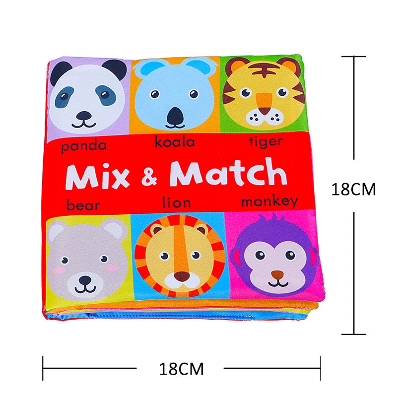 Soft Baby Cloth Book – Sensory Learning Toy for Infants Aged 0–12 Months