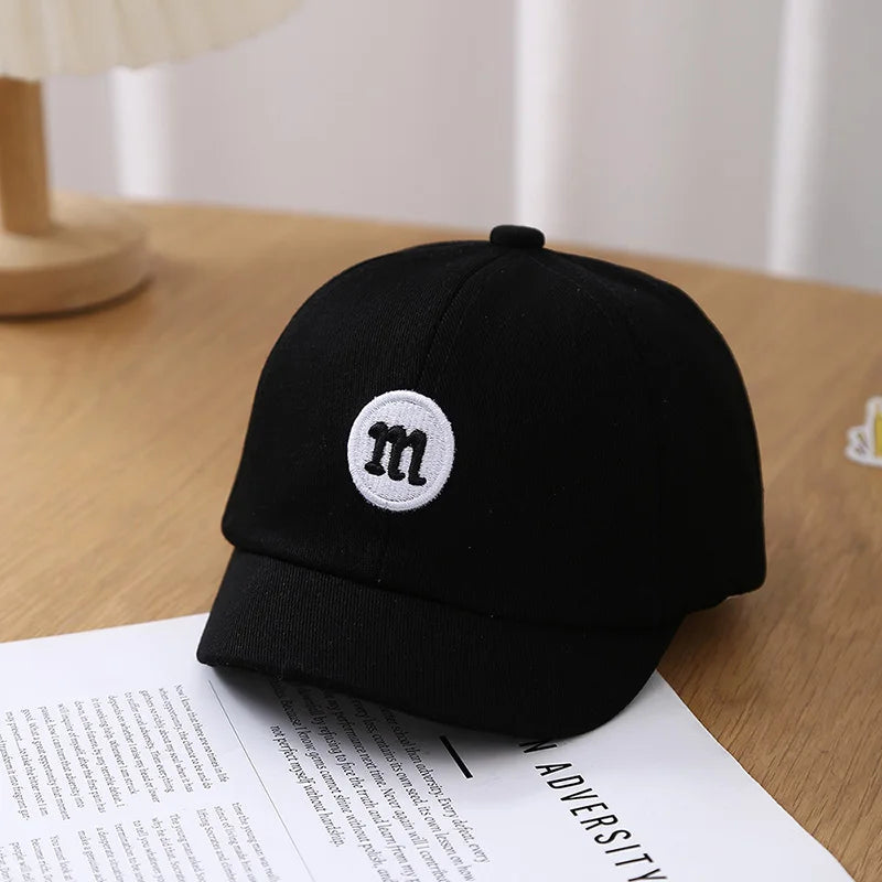 Embroidered Korean Baby Baseball Cap – Adjustable Cotton Summer Hat for 5M–3Y