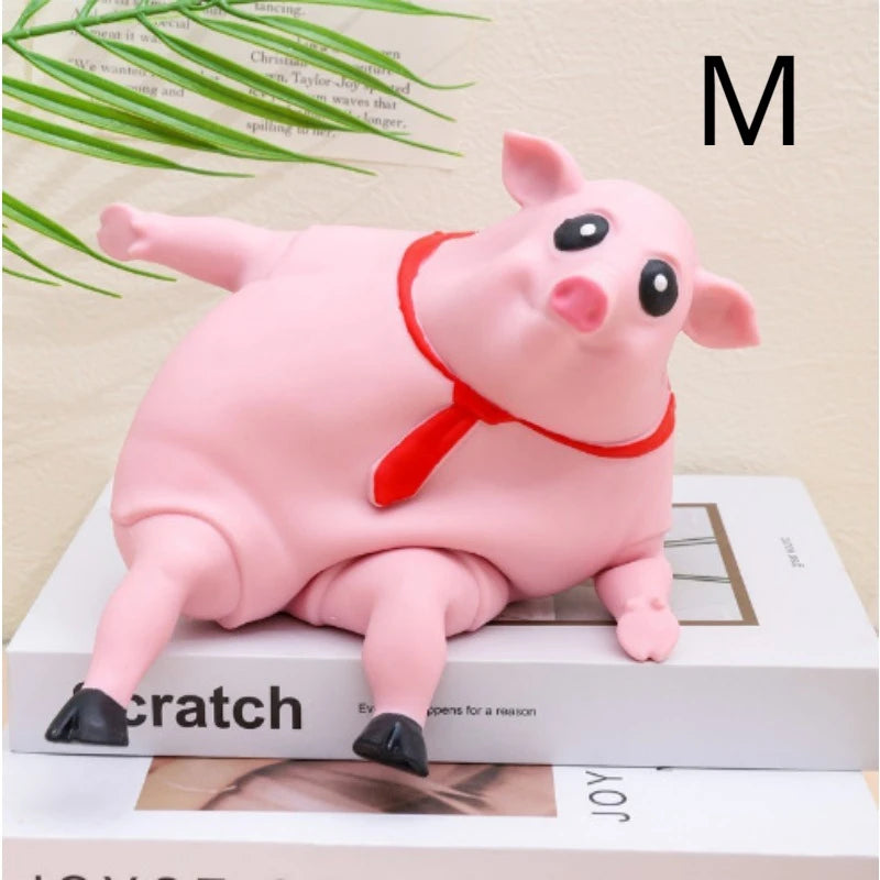 Cute Pink Pig Squeeze Toy – Stress Relief Animal Doll for Kids