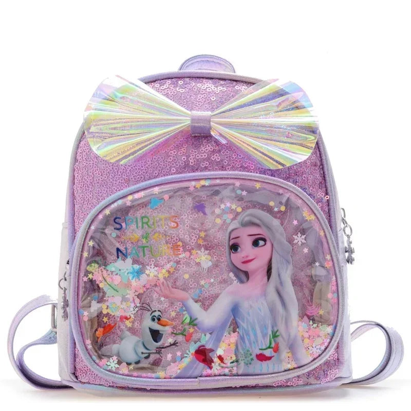 Disney Frozen Elsa & Anna Sequin Backpack – Glitter School Bag for Girls