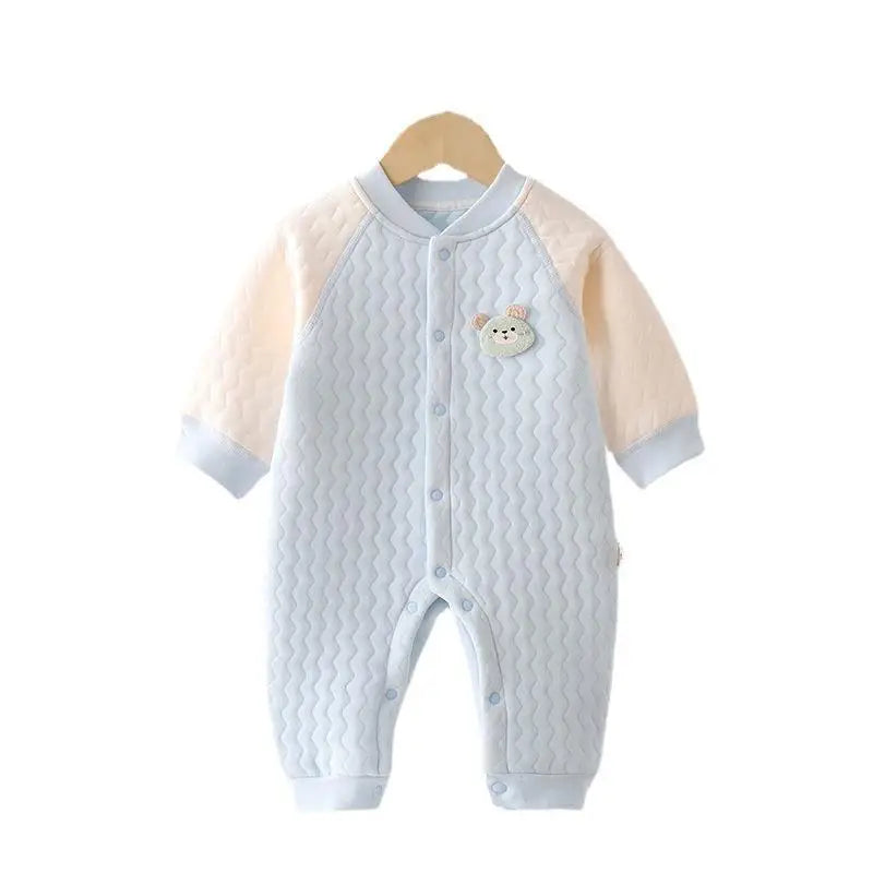 Newborn Cotton Baby Bodysuit – Long Sleeve Climbing Romper for Boys & Girls