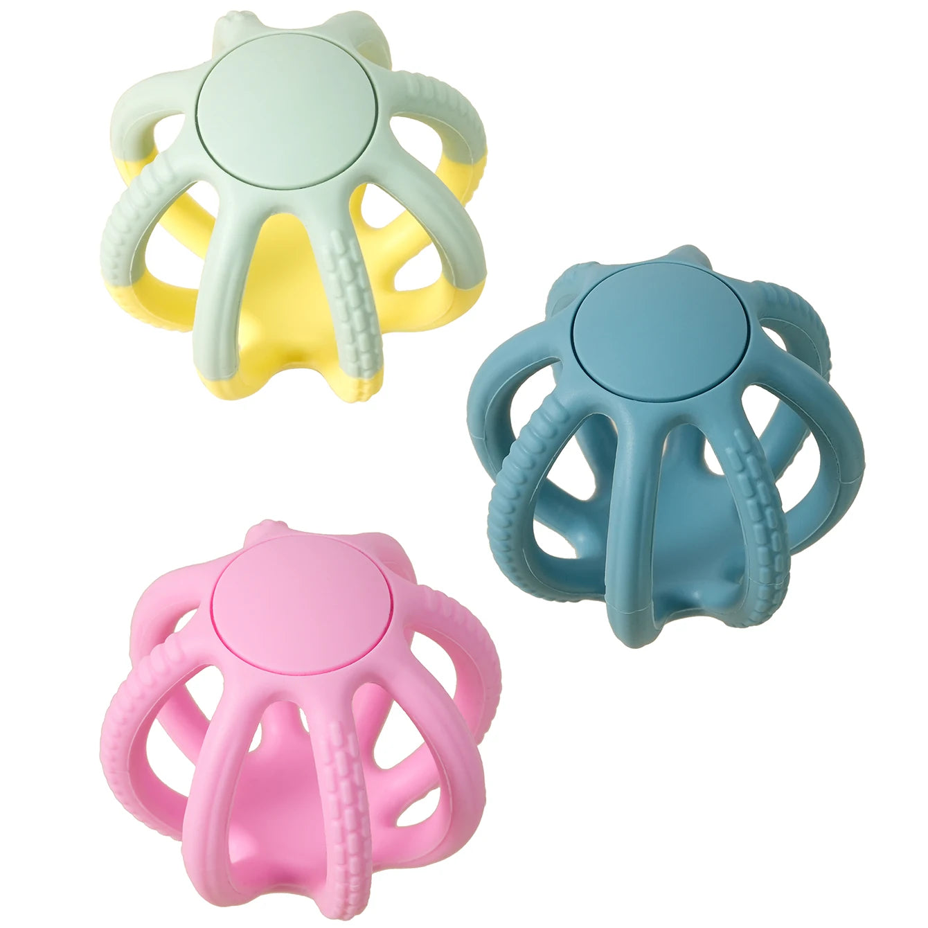 Baby Silicone Press Toy – Colourful Sensory Teether & Fidget Toy for Infants and Toddlers