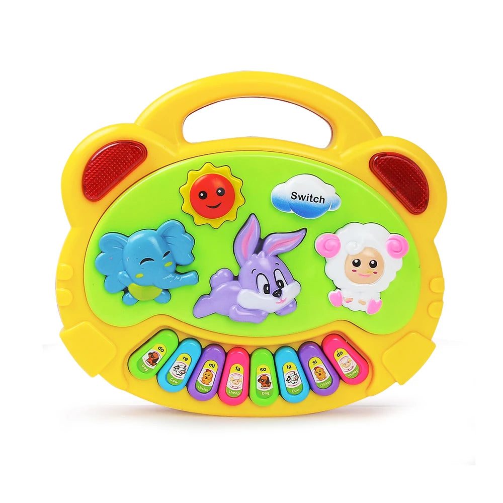 Cartoon Animal Piano Keyboard – Interactive Music Toy with Lights and Sounds