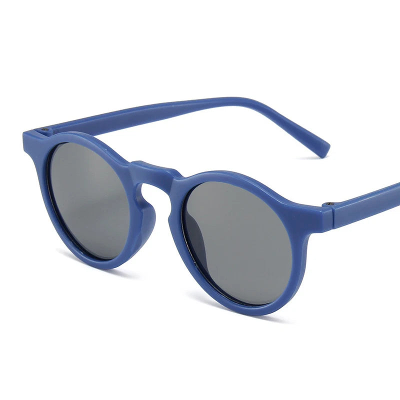 Children’s Vintage Round UV400 Sunglasses – Frosted Acrylic Sun Protection