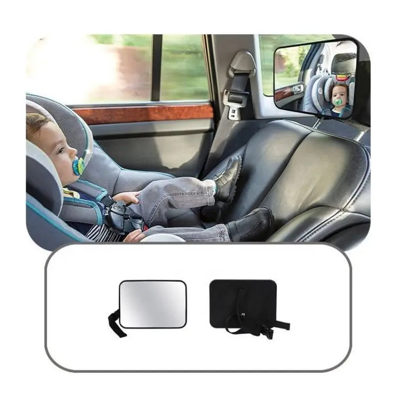 Universal Car Rearview Mirror for Baby Safety – Adjustable Headrest Backseat Monitor for Driving with Infants