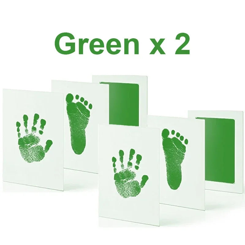 2-Set Baby Handprint & Footprint Ink Pads – Safe, Inkless Keepsake Kit for Babies or Pets