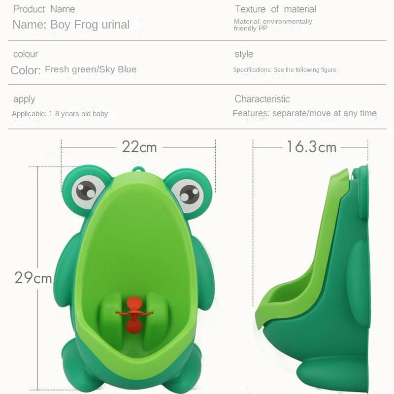 Wall-Mounted Cartoon Frog Baby Boy Potty – Toilet Training Urinal for Toddlers