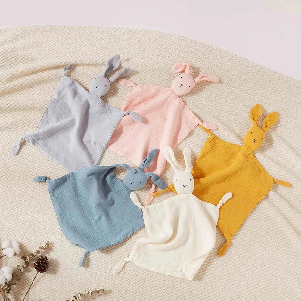 Muslin Baby Comfort Towel – Soft Cotton Soothe Blanket & Sleep Toy for Newborns