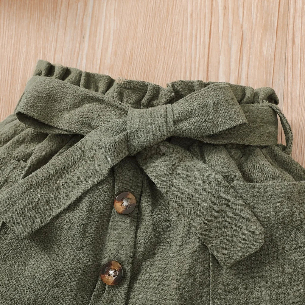 2PCS Ribbed Halter Top & Skirt Summer Outfit for Baby Girls – 3–24 Months