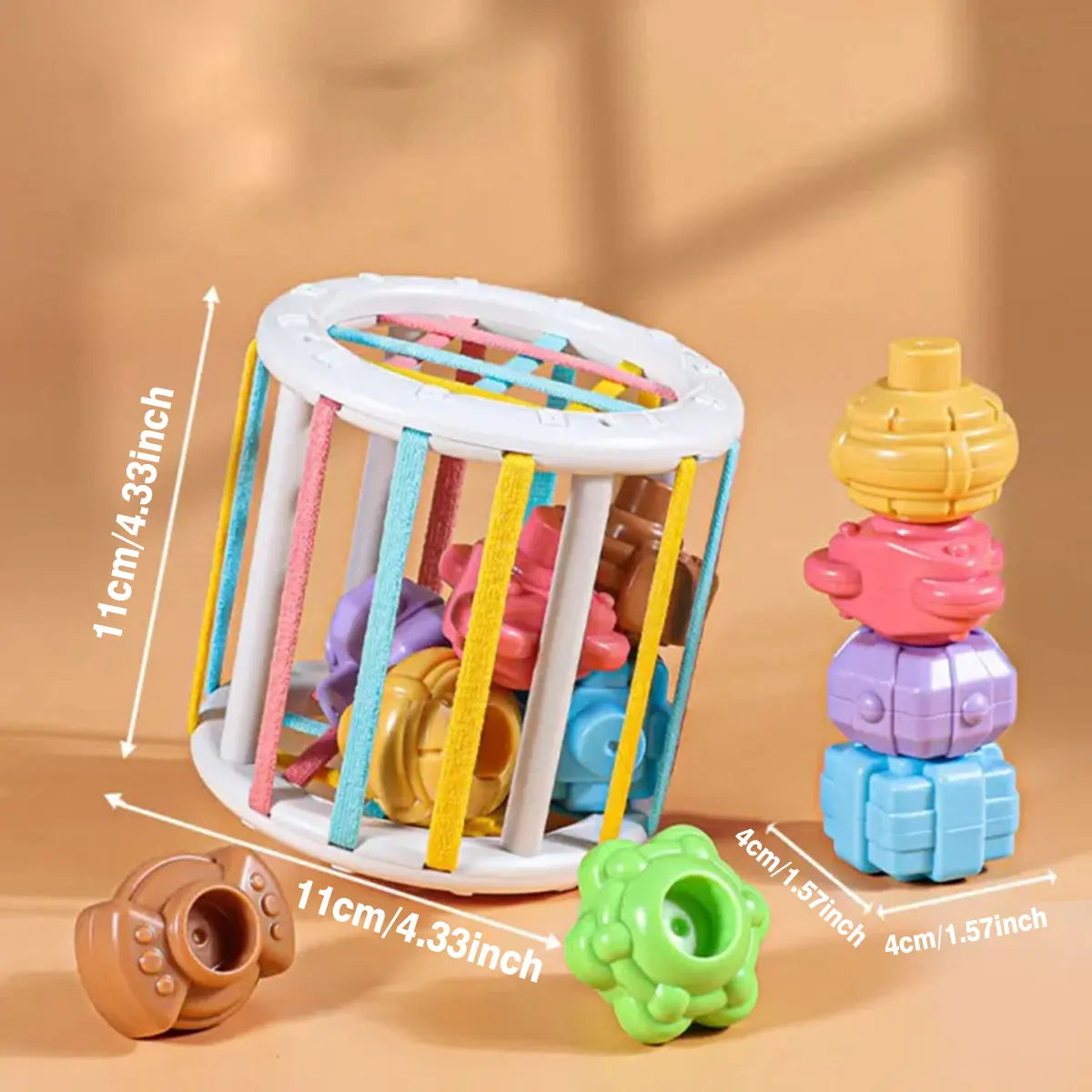 Montessori Baby Sensory Sorting Toy – Educational Colour Blocks for 12–36 Months