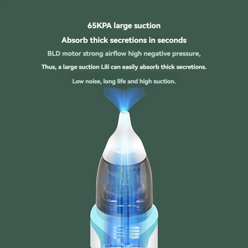 Electric Baby Nasal Aspirator – Rechargeable Mucus Cleaner for Newborn Congestion Relief