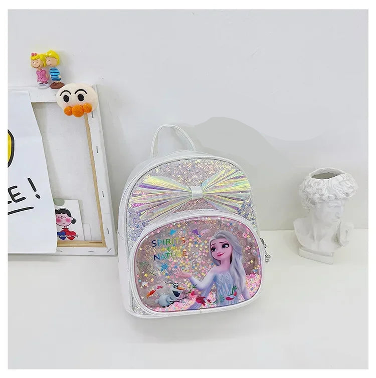 Disney Frozen Elsa & Anna Sequin Backpack – Glitter School Bag for Girls