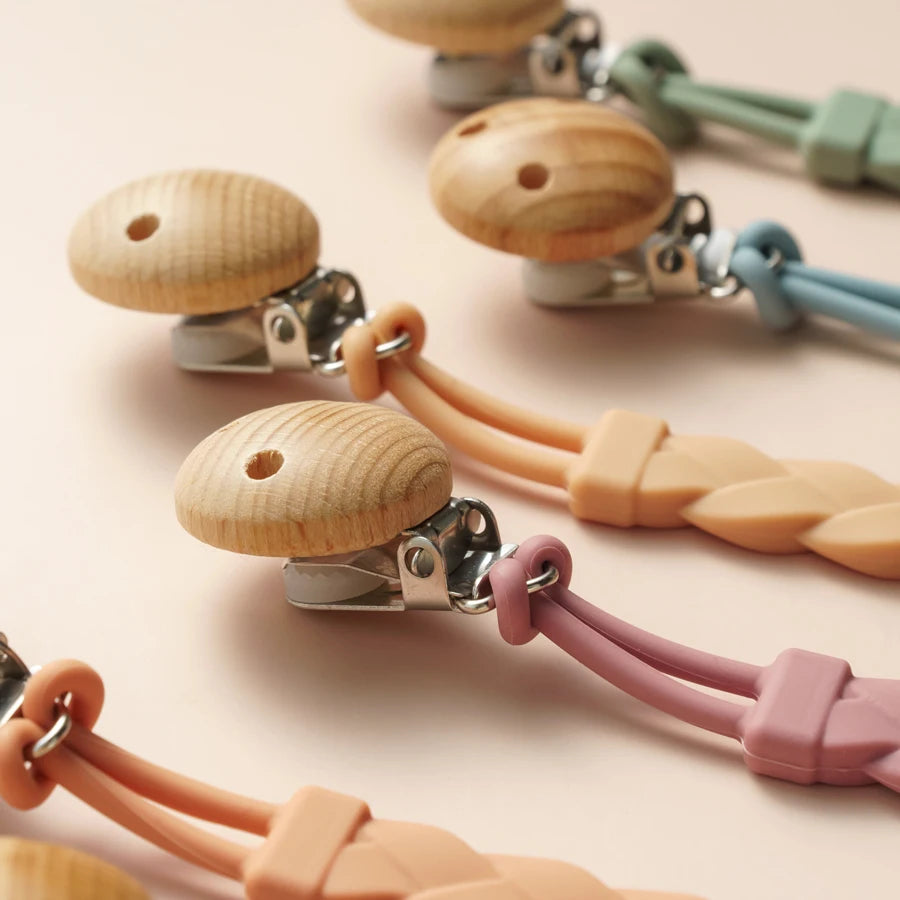 BPA-Free Silicone Baby Pacifier Clip & Teether Chain – Portable Nipple Holder Gift for Newborns