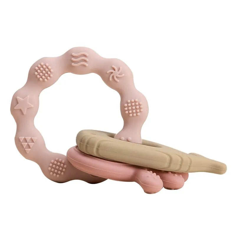 Baby Teether Glove Cartoon Bear | BPA-Free Silicone Molar Mitt for Teething Relief
