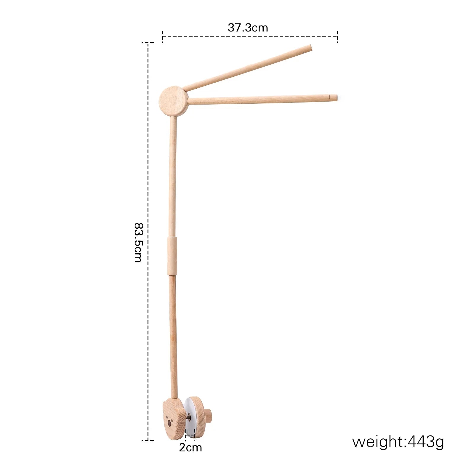 Revolving Music Box – Wooden Hanging Rattle Crib Toy for Newborns