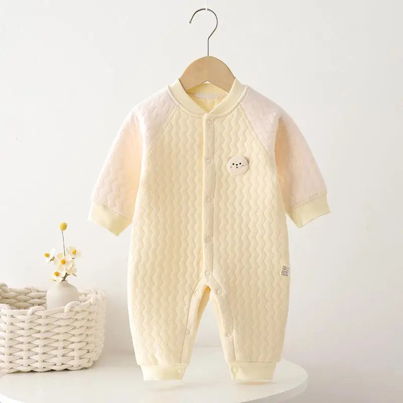 Newborn Cotton Baby Bodysuit – Long Sleeve Climbing Romper for Boys & Girls