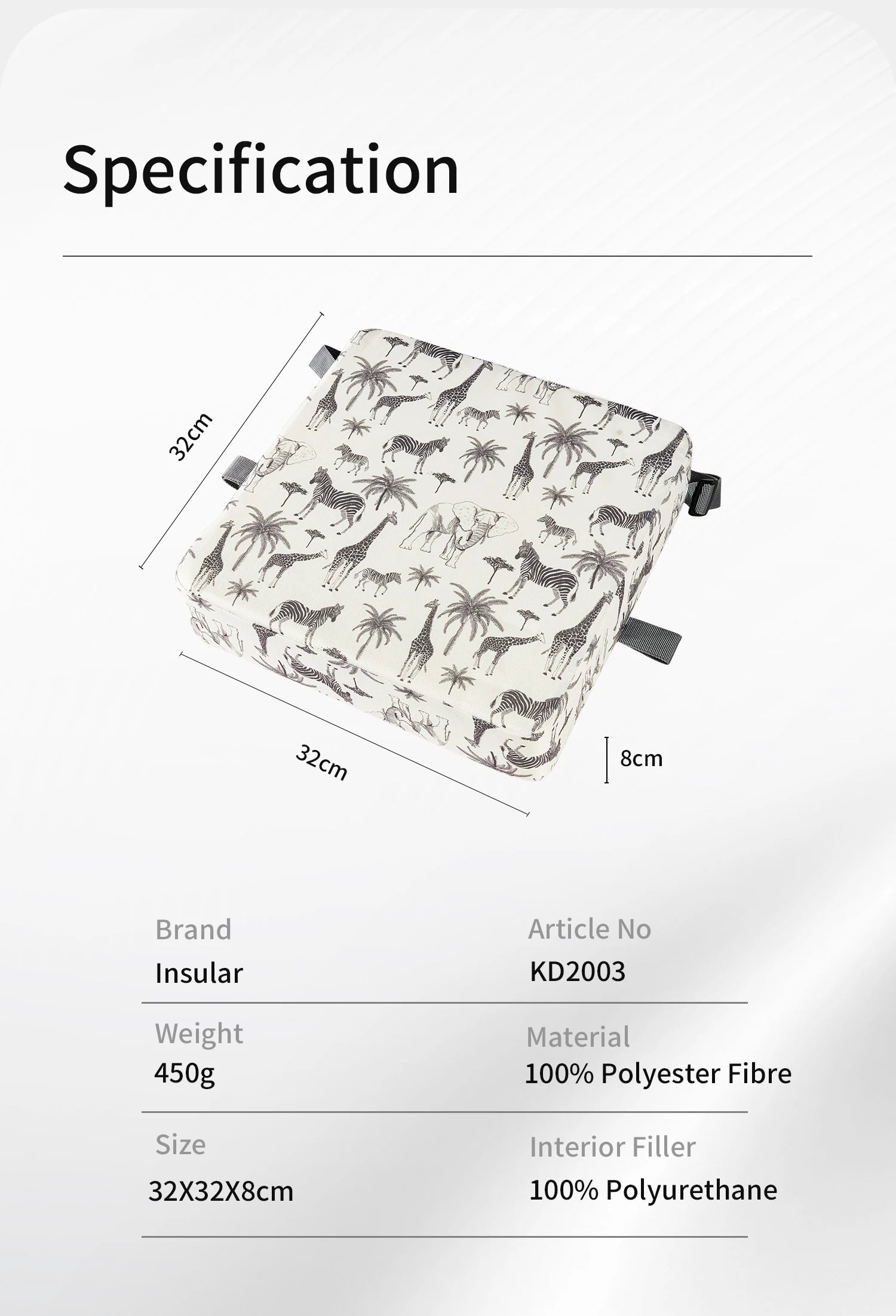 Adjustable Booster Seat Cushion – Removable Heightening Seat Pad for Toddlers