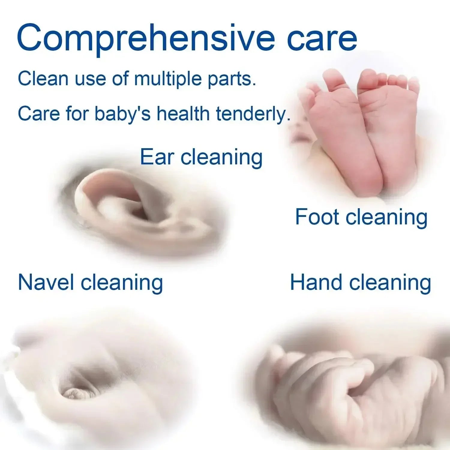 500Pcs Baby Double-Ended Cotton Swabs – Wooden Stick Ear & Skin Cleaning Tools (5 Packs)