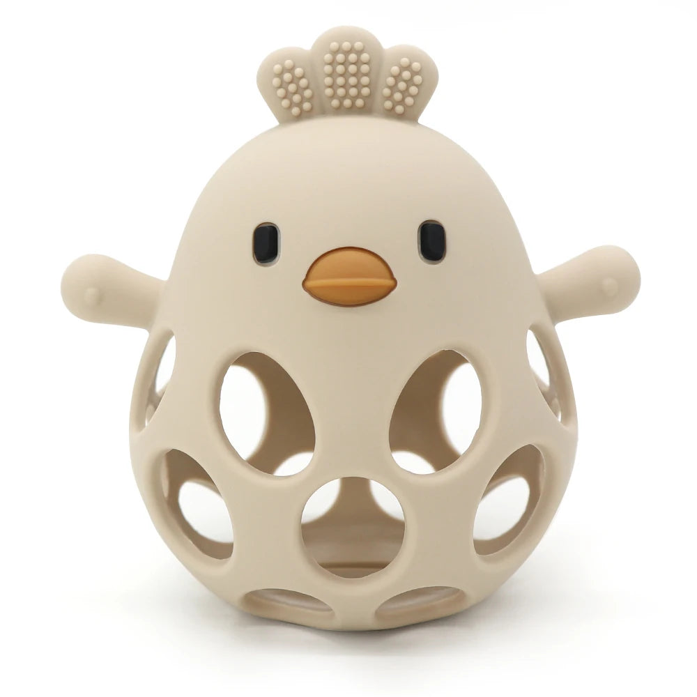 Chick-Shaped Silicone Baby Teether – Safe BPA-Free Chewing Toy for Teething Relief