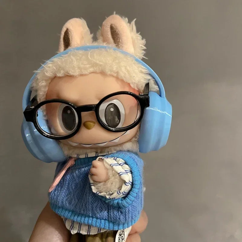 17cm Labubu Macaron Earphone Accessory – Fashion Doll Earphones for 10cm–17cm Plush Figures